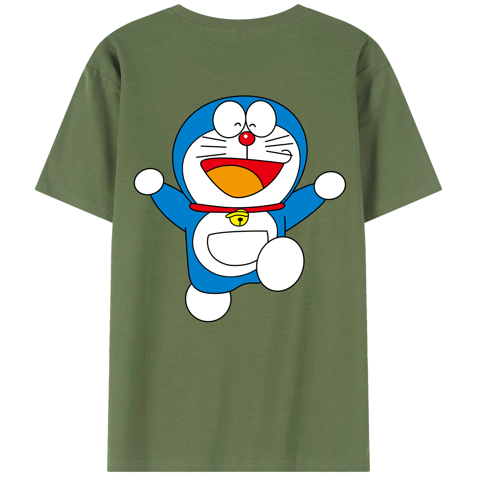 （画像用） ドラえもん Doraemon 綿100％ メンズ半袖Tシャツ（バックプリント） 通気性